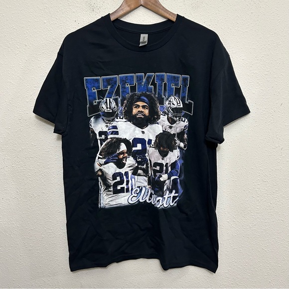 NFL Dallas Cowboys Ezekiel Elliott Short Sleeve Graphic Tee Shirt Large - Picture 1 of 4